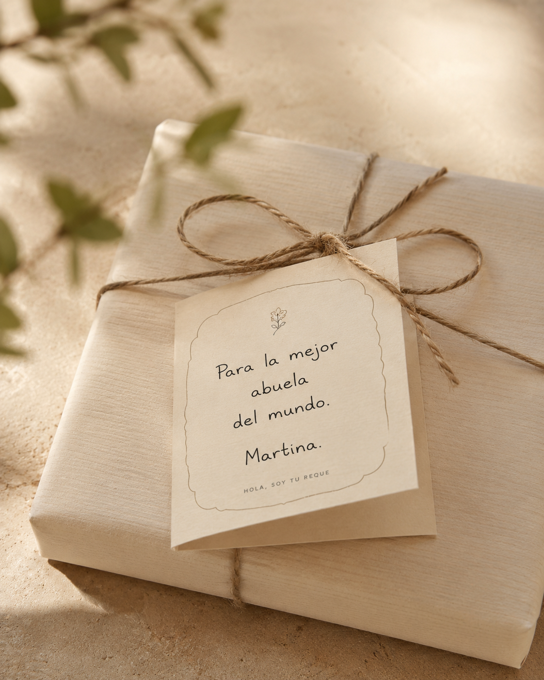 Tarjeta personalizada con el nombre del peque